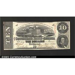 1863 $10 State Capitol at Columbia, SC; R.M.T. Hunter, T-59, XF....