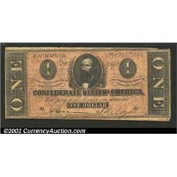 1864 $1 Clement C. Clay, T-71, Fine....