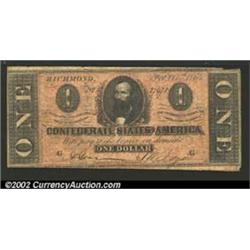 1864 $1 Clement C. Clay, T-71, Fine....