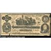 A facsimile of the T-46 1862 $10 design, Fine. A few nicks and tears are present around the edges...