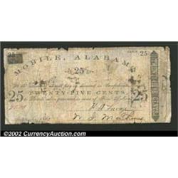 Mobile, AL - P.A. Savage & W.I. Mathews 25¢ Sept., 1862 Rosene 210-2An interesting and rare piece wh