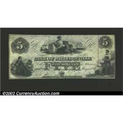 1854 $5 Bank of Milledgeville, GA, VF-XF....