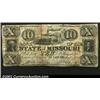 Image 1 : St. Louis, MO - Bank of the State of Missouri $10 Dec. 7, 1842 S5An exceedingly rare St. Louis note,