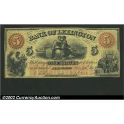1859 $5 Bank of Lexington, NC, Fine+....