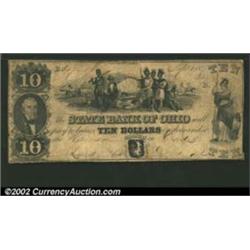 1847 $10 State Bank of Ohio, Harrison Branch in Cadiz, OH, Fine....