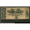Image 1 : 1847 $10 State Bank of Ohio, Harrison Branch in Cadiz, OH, Fine....
