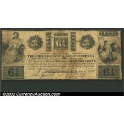 1837 6 1/4¢ Philadelphia Loan Company, PA, VG....