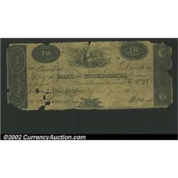$10 Bank of the United States, Philadelphia, PA, AG....