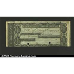 18-- $100 New England Commercial Bank, Newport, RI, AU, 2 POC. An unissued remainder note that has a
