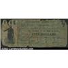 Image 1 : 1862 $5 Texas Treasury Warrant, Austin, TX, Cr. TW-12a, Good....