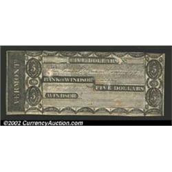 18-- $5 Bank of Windsor, VT, XF....