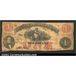 1862 $1 Virginia Treasury Note, Richmond, VA, Cr. 17, VG....