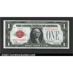 1928 $1 Legal Tender Note, Fr-1500, Gem CU. A lovely Legal Tender Ace with great embossing and excel