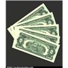 Image 2 : A group of five consecutively serial numbered 1963 $2 Legal Tender Notes, Fr-1513, all grading Gem C