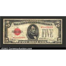 1928 $5 Legal Tender Note, Fr-1525*, Fine-VF....