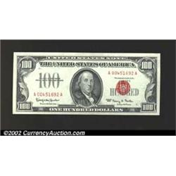 1966 $100 Legal Tender Note, Fr-1550, Gem CU. Well centered and boldly embossed....