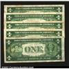 Image 2 : A Group of Five 1935 $1 Silver Certificates, Fr-1607, all Fine to VF.  5 notes...