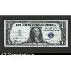 1935A $1 Silver Certificate, Fr-1608, Gem CU. A nice example from the scarce N-A block....