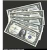 Image 1 : A group of five 1935B $1 Silver Certificates, Fr-1611, all grading Choice CU to Gem CU. 5 notes...