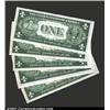 Image 2 : A group of five 1935B $1 Silver Certificates, Fr-1611, all grading Choice CU to Gem CU. 5 notes...