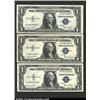 Image 1 : A group of three 1935D $1 Silver Certificates, (2) Fr-1613N's and a Fr-1613W. The two Narrows are bo