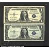 Image 1 : A Pair of $1 Silver Certificates: a 1935E , Fr-1614, Gem CU; and a 1935F, Fr-1615, XF. 2 notes...