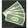 Image 2 : A group of five consecutively serial numbered 1957 $1 Silver Certificates, Fr-1619, all grading Gem.