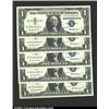 Image 1 : A group of five consecutively serial numbered 1957 $1 Silver Certificates, Fr-1619, all grading Gem.