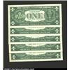 Image 2 : A group of five consecutively serial numbered 1957 $1 Silver Certificates, Fr-1619, all grading Gem.