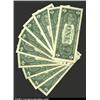 Image 2 : A group of ten 1957 $1 Silver Certificates, Fr-1619, all grading VF to AU. 10 notes...