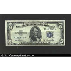 1953 $5 Silver Certificate, Fr-1655, XF-AU....