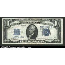 1934 $10 Mule Silver Certificate, Fr-1701, XF. A nice circulated example of this scarcer mule....