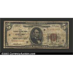 1929 $5 Federal Reserve Bank Note, Fr-1850-D, VG....