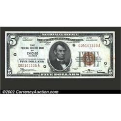 1929 $5 Federal Reserve Bank Note, Fr-1850-G, Choice AU....