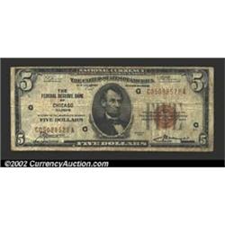 1929 $5 Federal Reserve Bank Note, Fr-1850-G, Fine....