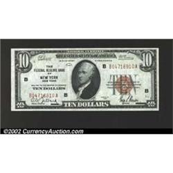 1929 $10 Federal Reserve Bank Note, Fr-1860-B, Choice AU....