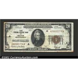 1929 $20 Federal Reserve Bank Note, Fr-1870-A, VF+....