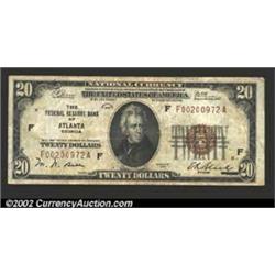 1929 $20 Federal Reserve Bank Note, Fr-1870-F, VF....