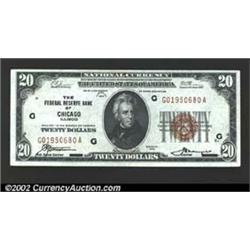 1929 $20 Federal Reserve Bank Note, Fr-1870-G, Choice CU....