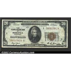 1929 $20 Federal Reserve Bank Note, Fr-1870-I, VF-XF....