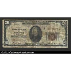 1929 $20 Federal Reserve Bank Note, Fr-1870-I*, About Fine. Somewhat heavily soiled, but still a sca