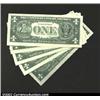 Image 2 : A Group of Five Consecutively Serial Numbered 1969-B $1 Federal Reserve Notes, Fr-1905-B*, all gradi