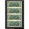 Image 2 : Uncut Sheet of four 1976 $2 Federal Reserve Notes, Fr-1935-C*, Gem CU....