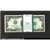 Image 1 : An original pack of (100) 1976 $2 Federal Reserve Notes, Fr-1935-H, Gem CU. 100 notes...