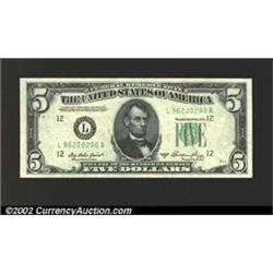 1950-A $5 Federal Reserve Note, Fr-1962-L, Gem CU....