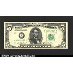 1950-B $5 Federal Reserve Note, Fr-1963-K, Gem CU....