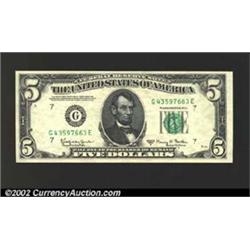 1950-E $5 Federal Reserve Note, Fr-1966-G, Gem CU. A nice example of this scarcer issue....