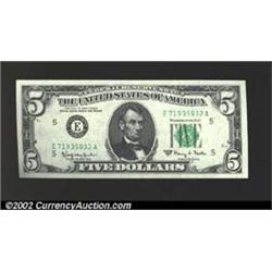 1963-A $5 Federal Reserve Note, Fr-1968-E, Gem CU....