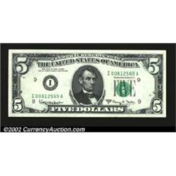 1963-A $5 Federal Reserve Note, Fr-1968-I, Choice CU....