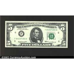 1969 $5 Federal Reserve Note, Fr-1969-F, Gem CU....